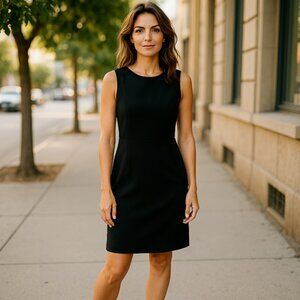 Calvin Klein Black Sleeveless Sheath Dress